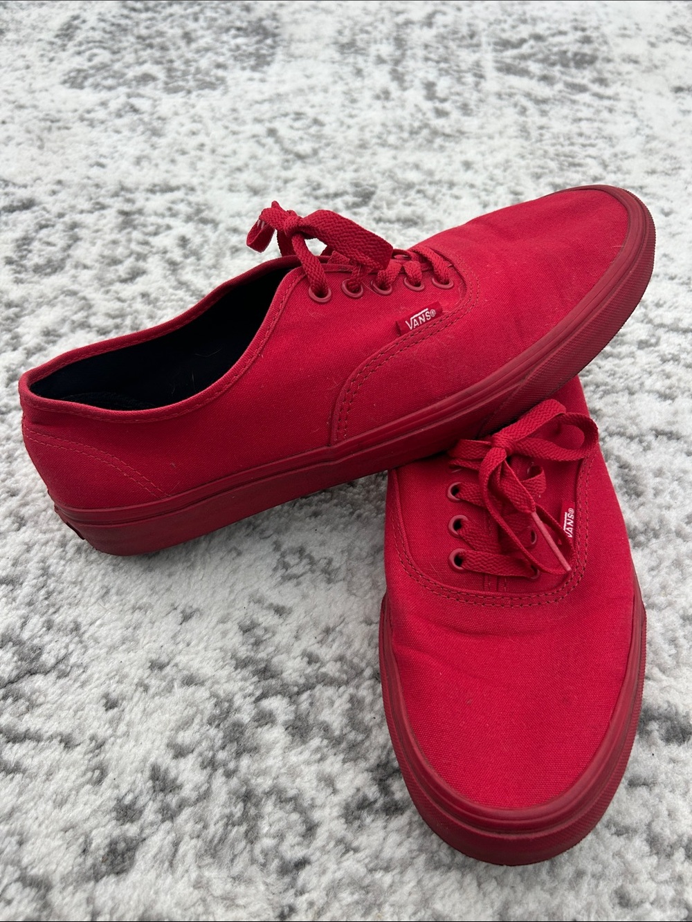 Vans Red Canvas Low-Top Men's Sneakers